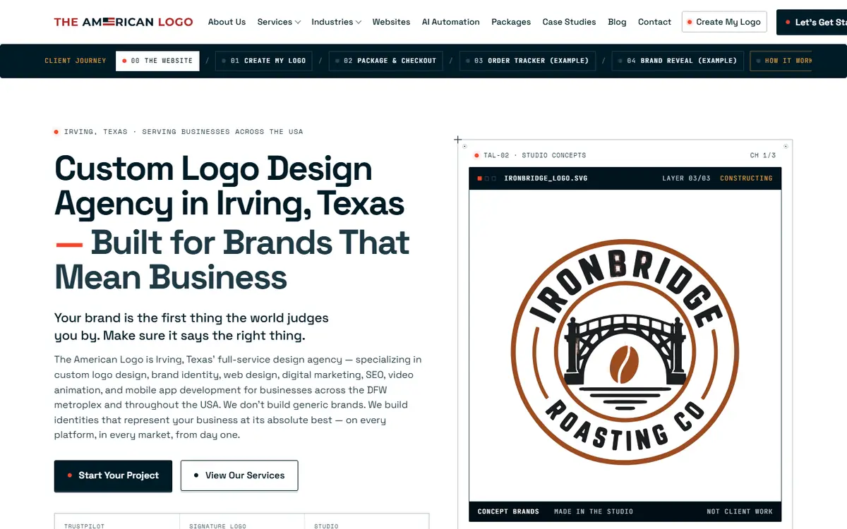 The American Logo website